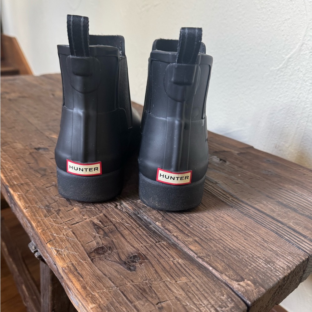 Hunter Black Ankle Boots woman’s size 8